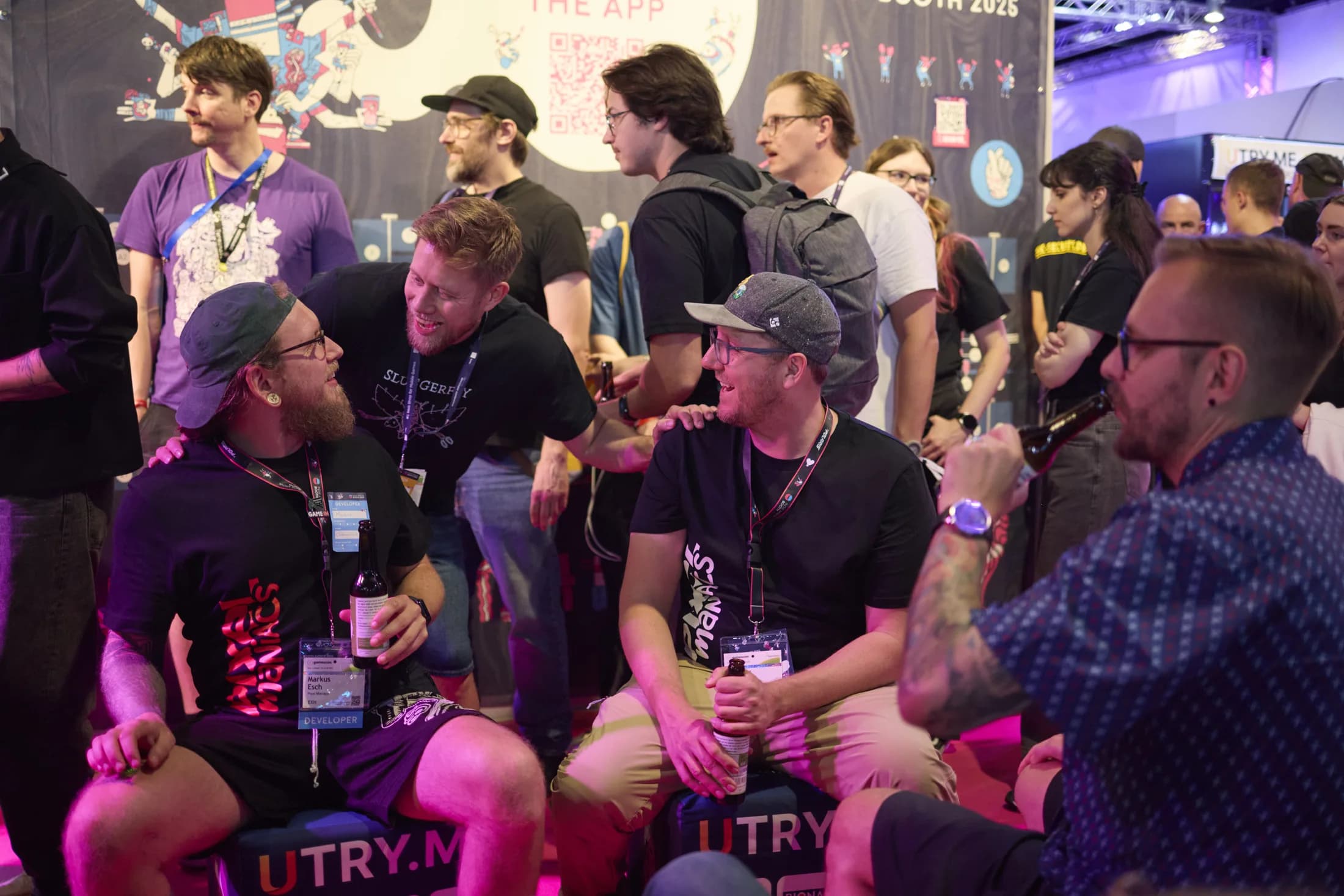 Indie Arena Booth Reception filled with developers and industry guests